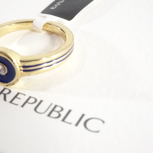 NWT Banana Republic Women's Metallic Roots Enamel RING NWT 45 Sz 6 - Picture 7 of 7